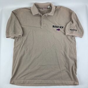 Bugle Boy Polo Mens XL Tan Top Flight Short Sleeve